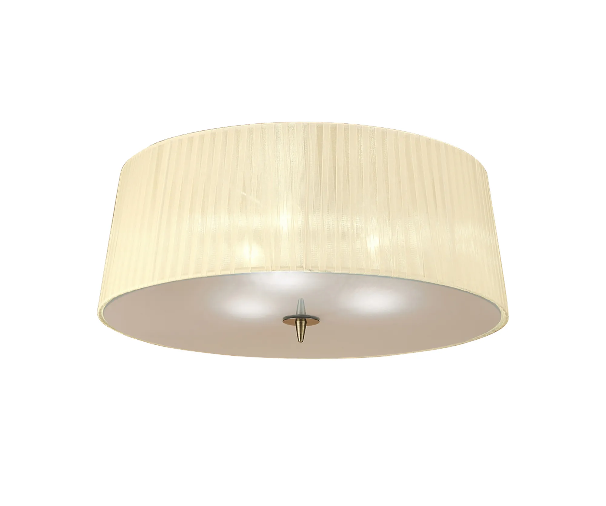 Loewe Antique Brass-Cream Ceiling Lights Mantra Flush Fittings